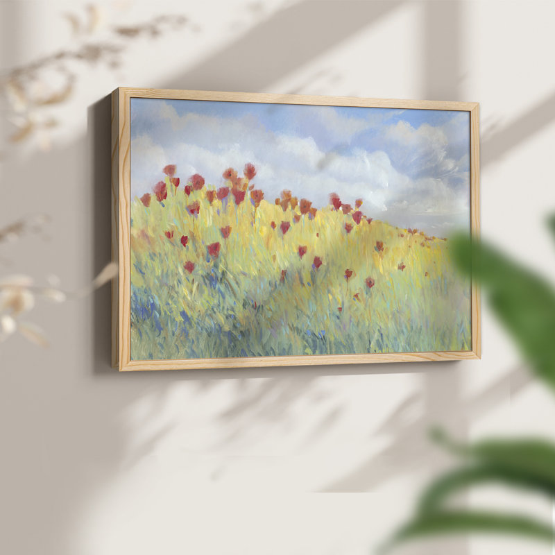Summer Breeze Meadow I - impression encadrée - réarmable, Naturel, H 22 po x l 28 po