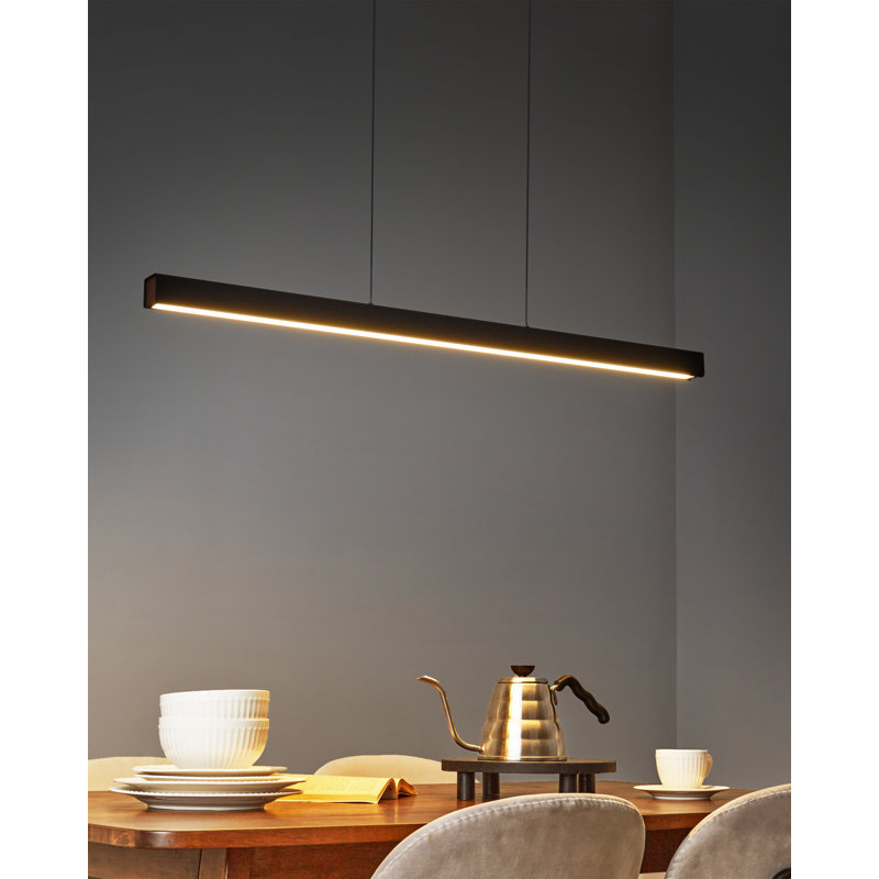 LED Pendant Lamp ARENAS With Remote, Matte Black