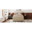 Lit plateforme tapissier simple en velours avec lit gigogne simple, beige-733965536