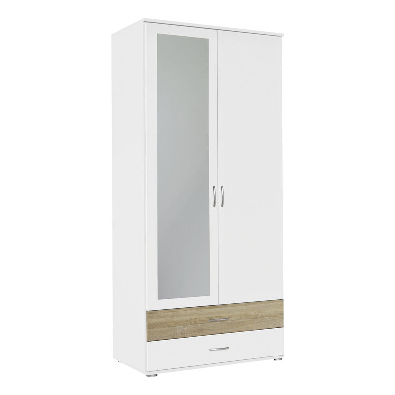 Drehtürenschrank Noosa, Alpine white and Sonoma oak