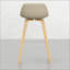 Ensemble de tabourets à hauteur de comptoir / bar Harvard, design Mid-Century moderne avec sièges incurvés confortables et revêtement en lin naturel-711013332