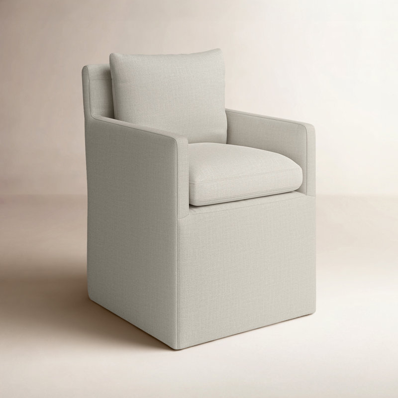 Malcolm Upholstered Armchair, Effie Linen Performance Linen