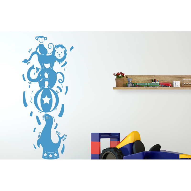 Animals Wall Decal, Blue