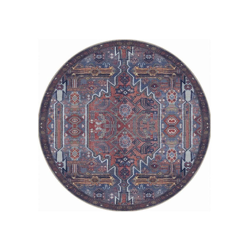 Premium Round Carpet (90.6 inches), 100% Polyester, 1850 g/m² | 4 mm Pile Height, Recycled Poly Cotton Underside | Machine Washable at 30°C, Ideal for Living Room & Bedroom, Soft and Durable Design