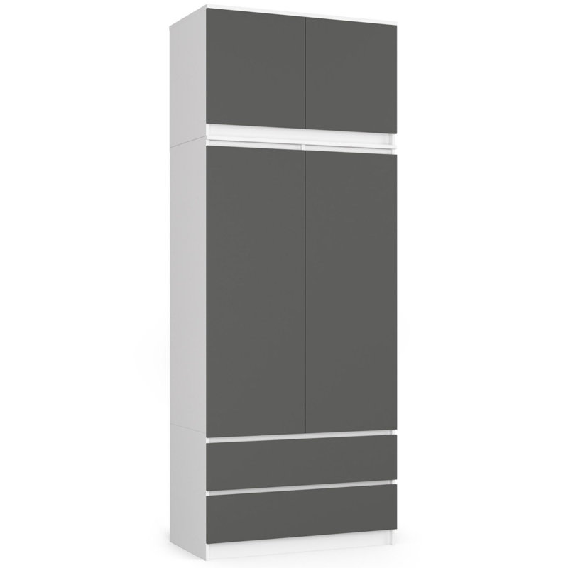 Spasoje 2 Door Manufactured Wood Wardrobe, 234cm H x 90cm W x 51cm D