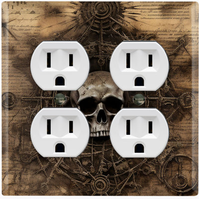 Plaque murale standard Skull Map Voyage Nature