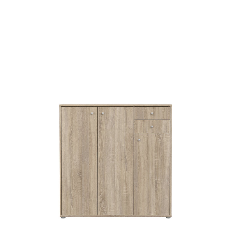 Amandla 108.8cm W 2 - Drawer Chest of Drawers, Sonoma Oak