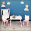 Ensemble de table et de chaises pour enfants, bureau pour tout-petits en bois 3 pièces avec dossier animal pour les activités de dessin, d'apprentissage et de salle de jeux