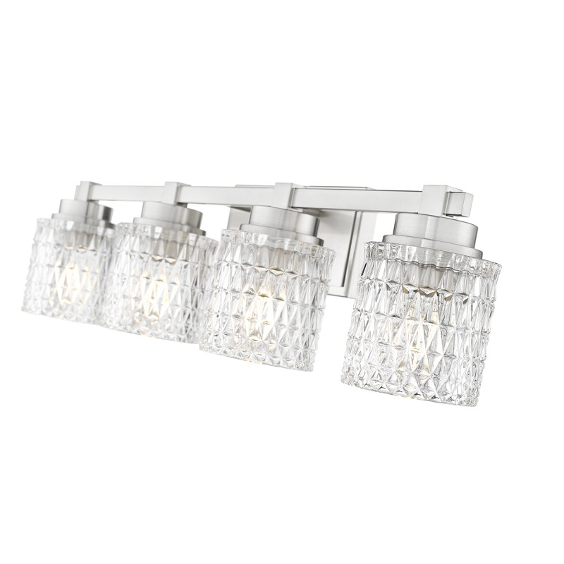 Meuble-lavabo 4 lumières 31,5 po Cisca, Nickel brossé