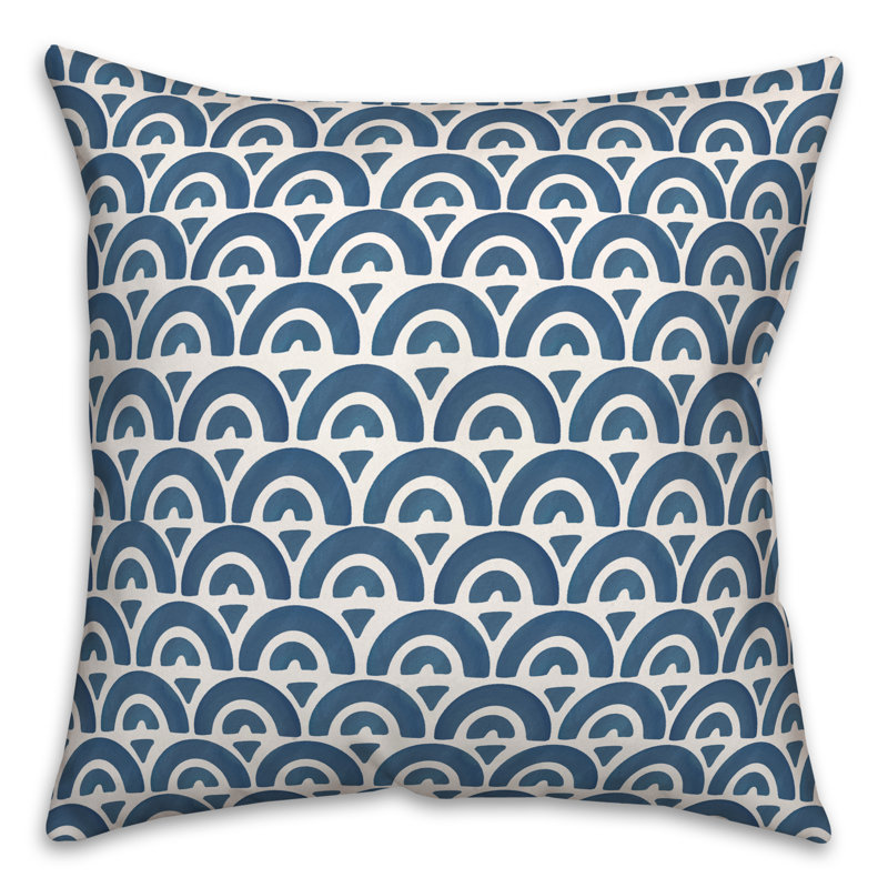 Scallop Pattern Outdoor Throw Pillow