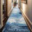 Hand Knotted Abstract Area Rug in Silver/Blue/Navy/Gray