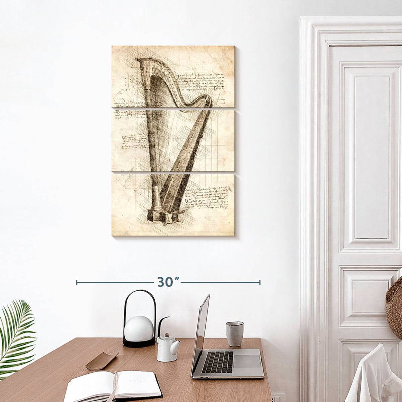 Abarca Old Harp, 32" H x 20" W