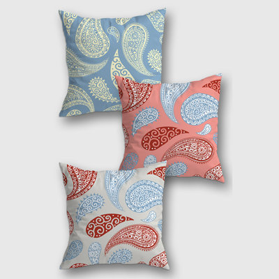 Ensemble de housse de coussin décoratif à motif cachemire 3 pièces Griffithville