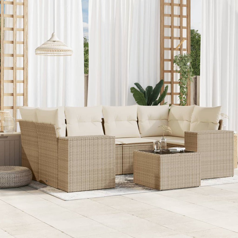 Ensemble de canapé de jardin 7 pièces Vidaxl
