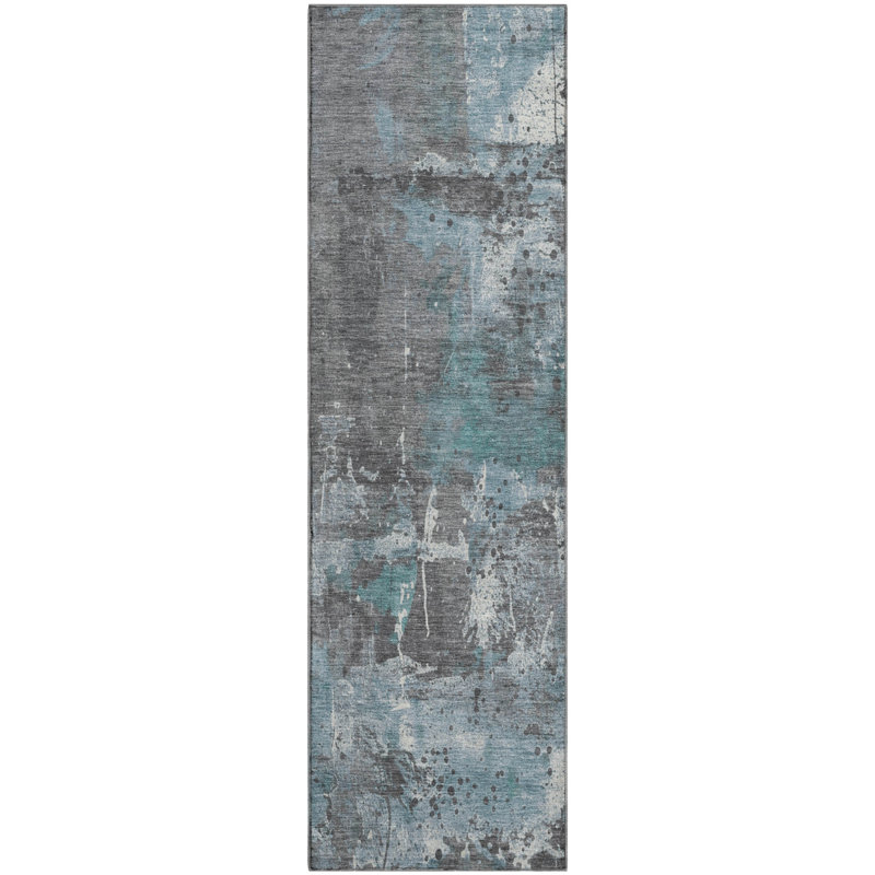 Premium Machine Washable Stallings AMF1839 Abstract Rug, Runner 2'3" x 7'6"
