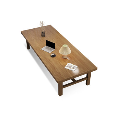Brown Rectangular Solid Wood Dining Table