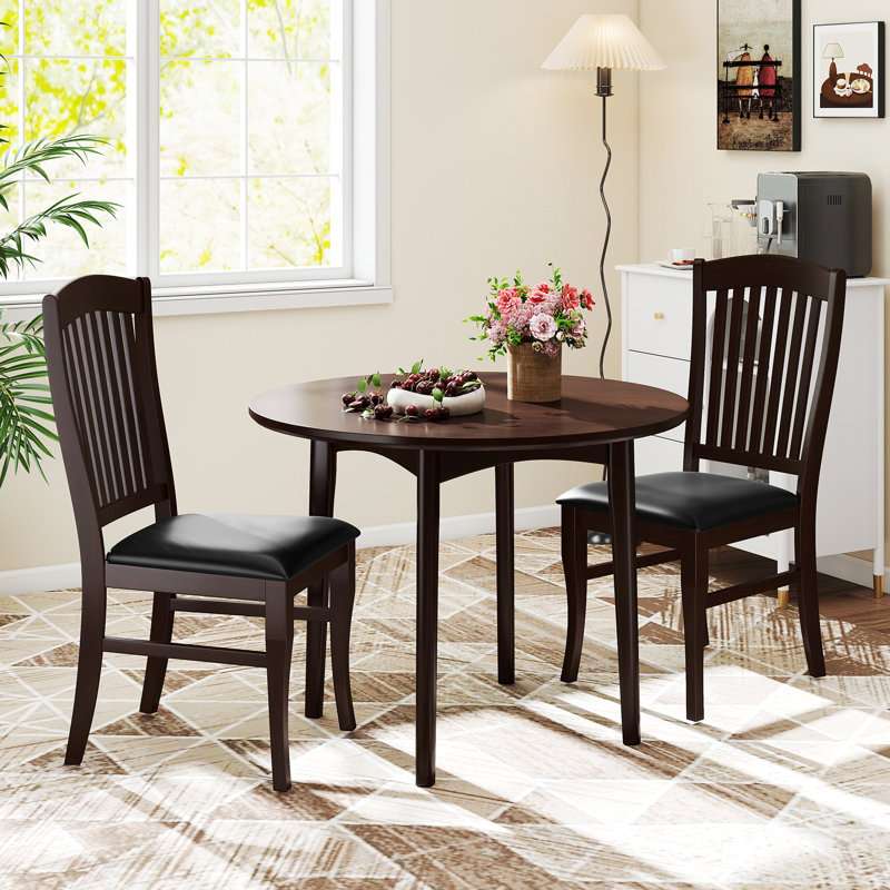 Modern Dining Chairs Set of 2 Armless Kitchen Chairs w/Upholstered Seat, 2