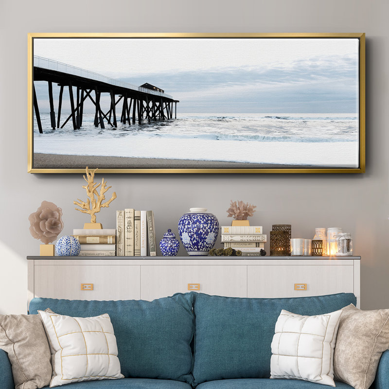 Belmar Pier I - toile encadrée, H 20 po x l 50 po