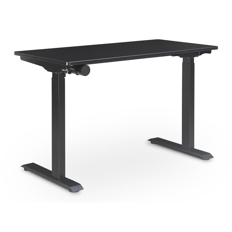 Ergo Electric Height Adjustable 47" Standing Computer Desk, Ergonomic Adjustable Home Office Table, Black
