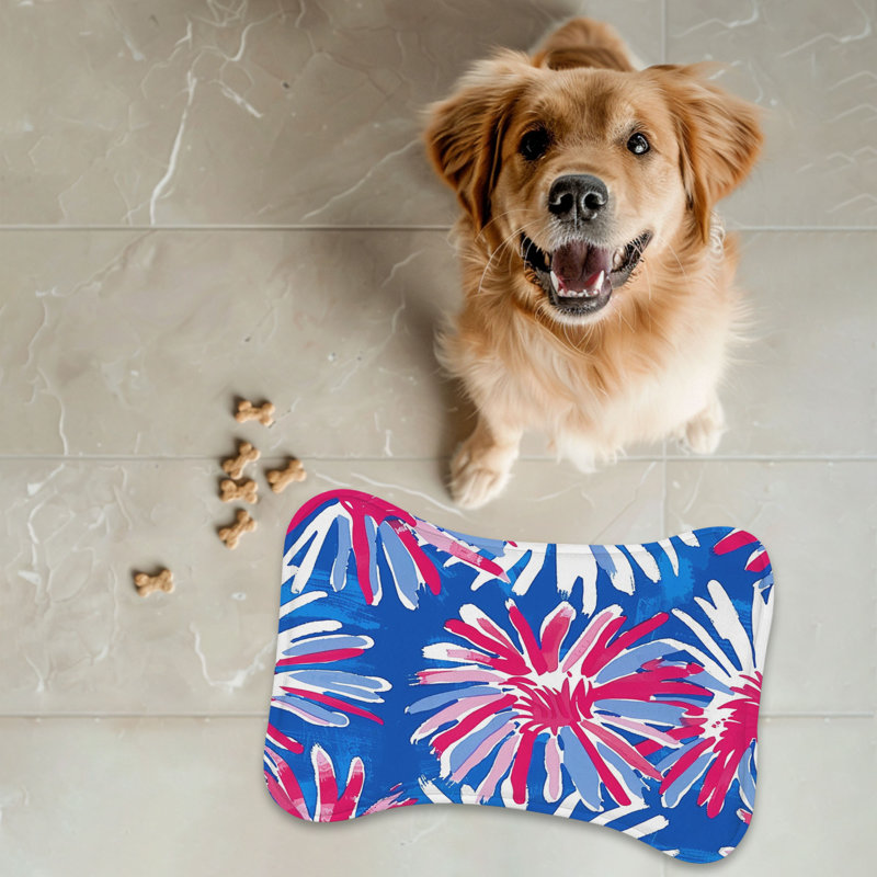 Chic Bursts - Tapis d'alimentation en os 1 pièce, 14"