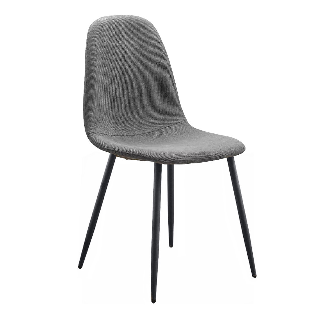 Algol 45cm H Velvet Upholstered Side Chair in Gray
