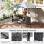  3 Pcs Patio Bar Set With 2 Bar Stools Tempered Glass Bar Table Storage Shelf