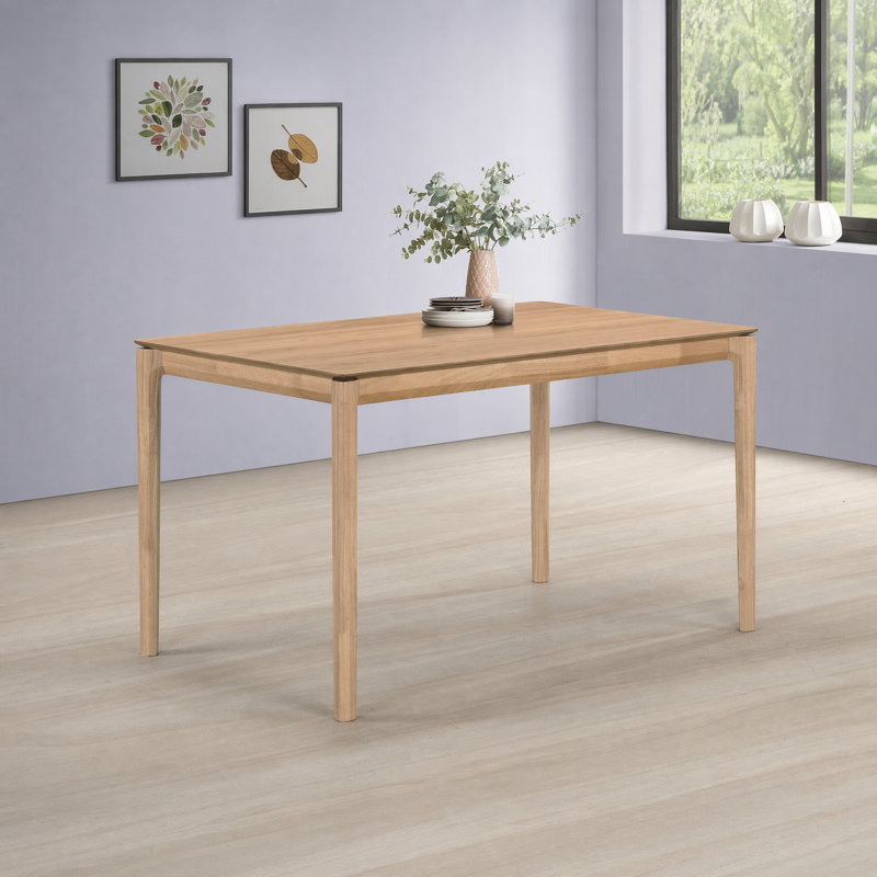 Solid Wood Base Dining Table, Oak