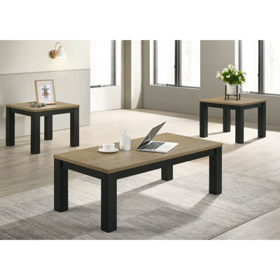 Table moderne brune et noire: en bois pour le salon Fonction et style Carré rectangulaire en noir: utilisation polyvalente