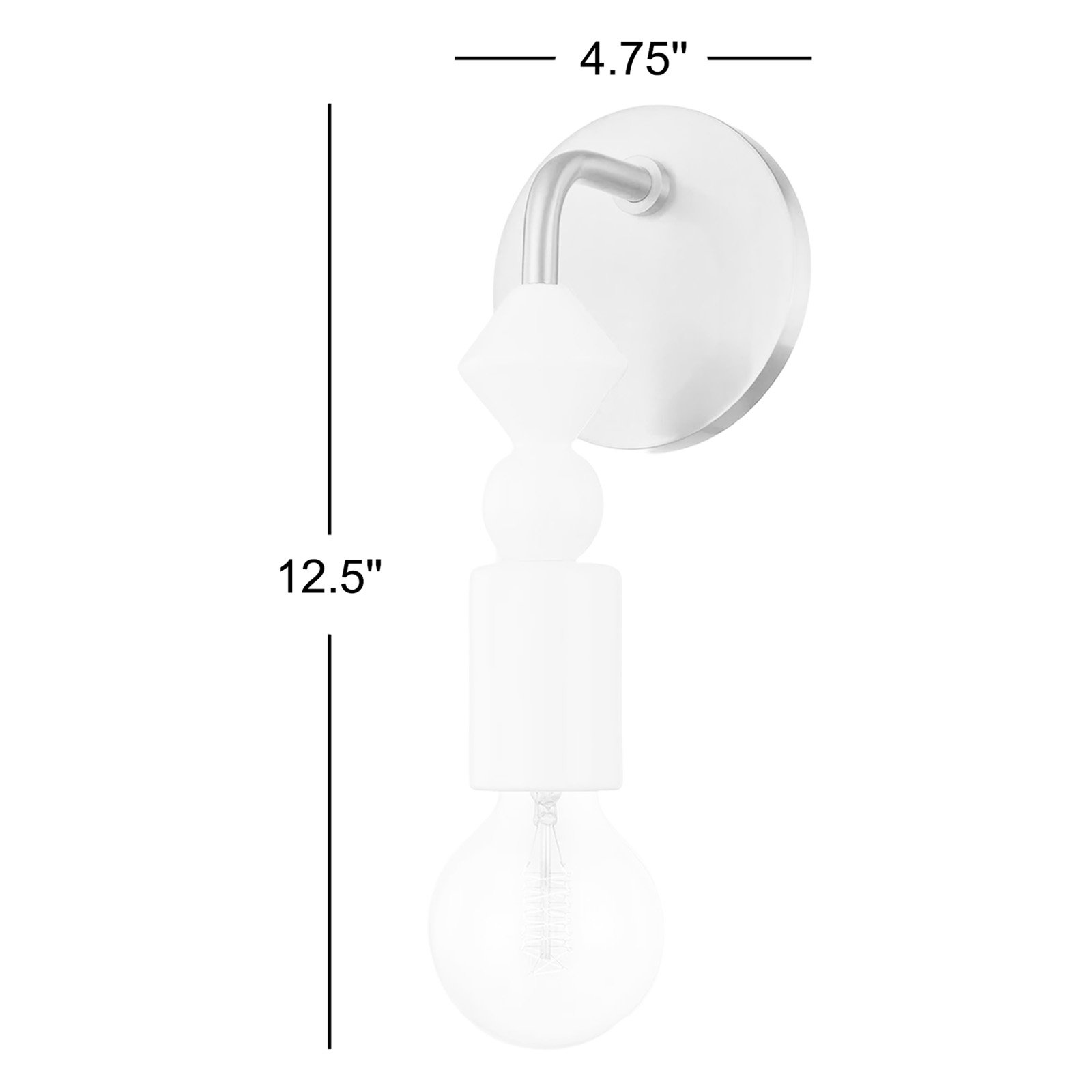 Flora Single Light Ceramic Sconce