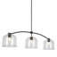 Luminaire suspendu pour îlot de cuisine 3 lumières l 55,9 po Justyce