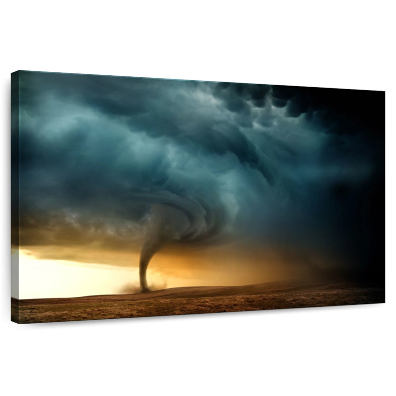 Tornade torsadée d'Alvord, H 32 po x l 48 po