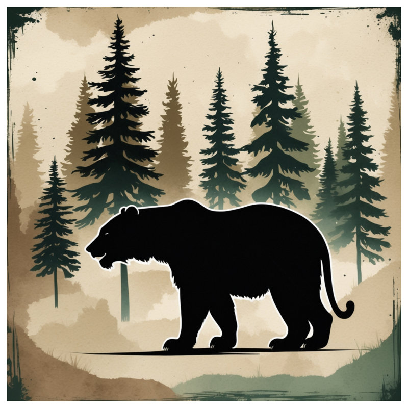 Housses de couette ours en forêt, Lit simple