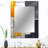 Yellow and Grey geometric fusion 1 - Geometric Mirror, Yellow Decorative Wall Mirror, Printed Metal Art-2109177479