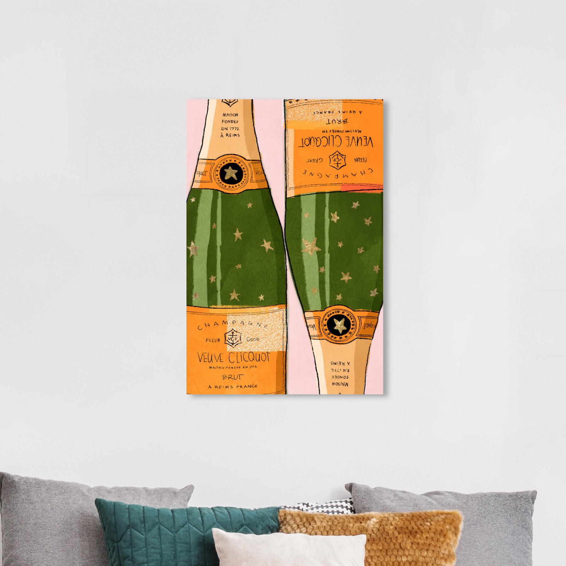 Veuve Clicquot Extra Brut Champagne Art Print