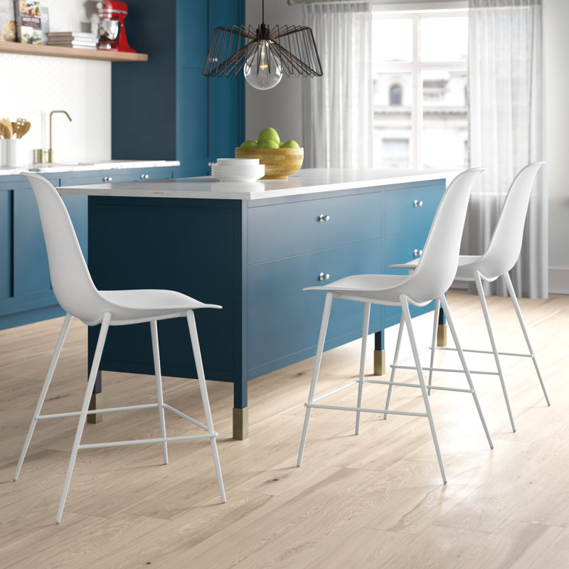 Tabouret de comptoir Isla, Blanc