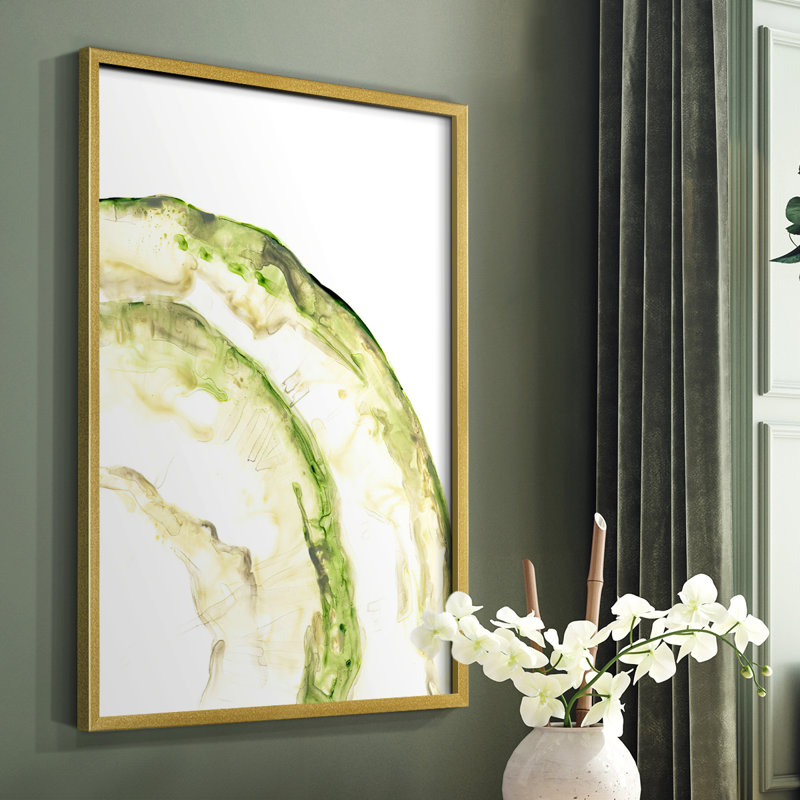 Reproduction encadrée Lichen Halo VI - bois massif, H 28 po x l 22 po