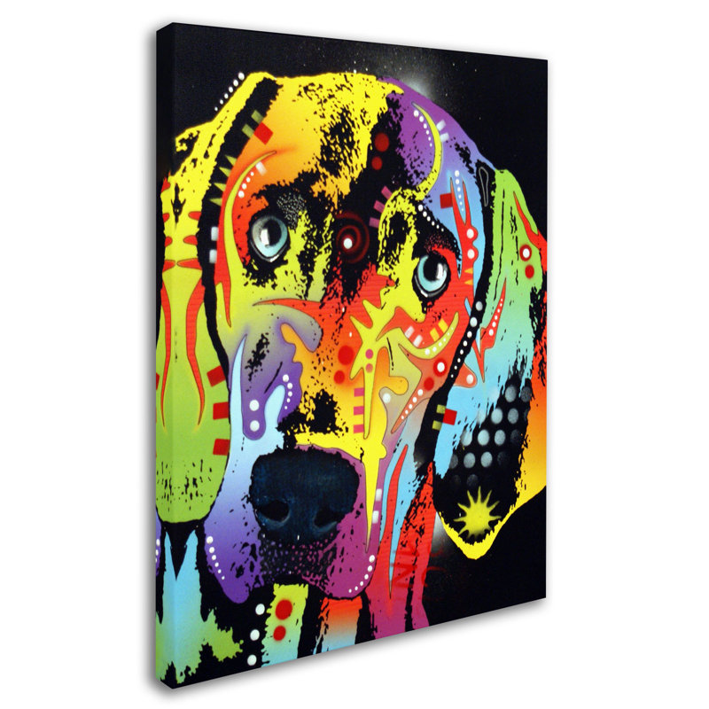 «Weimaraner», reproduction sur toile tendue, 47" H x 35" L x 2" D