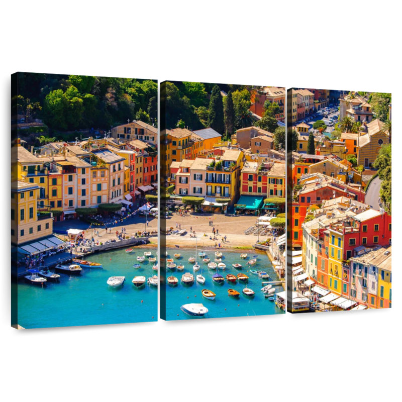 Kavia Portofino Fishing Town, 48" H x 74" W