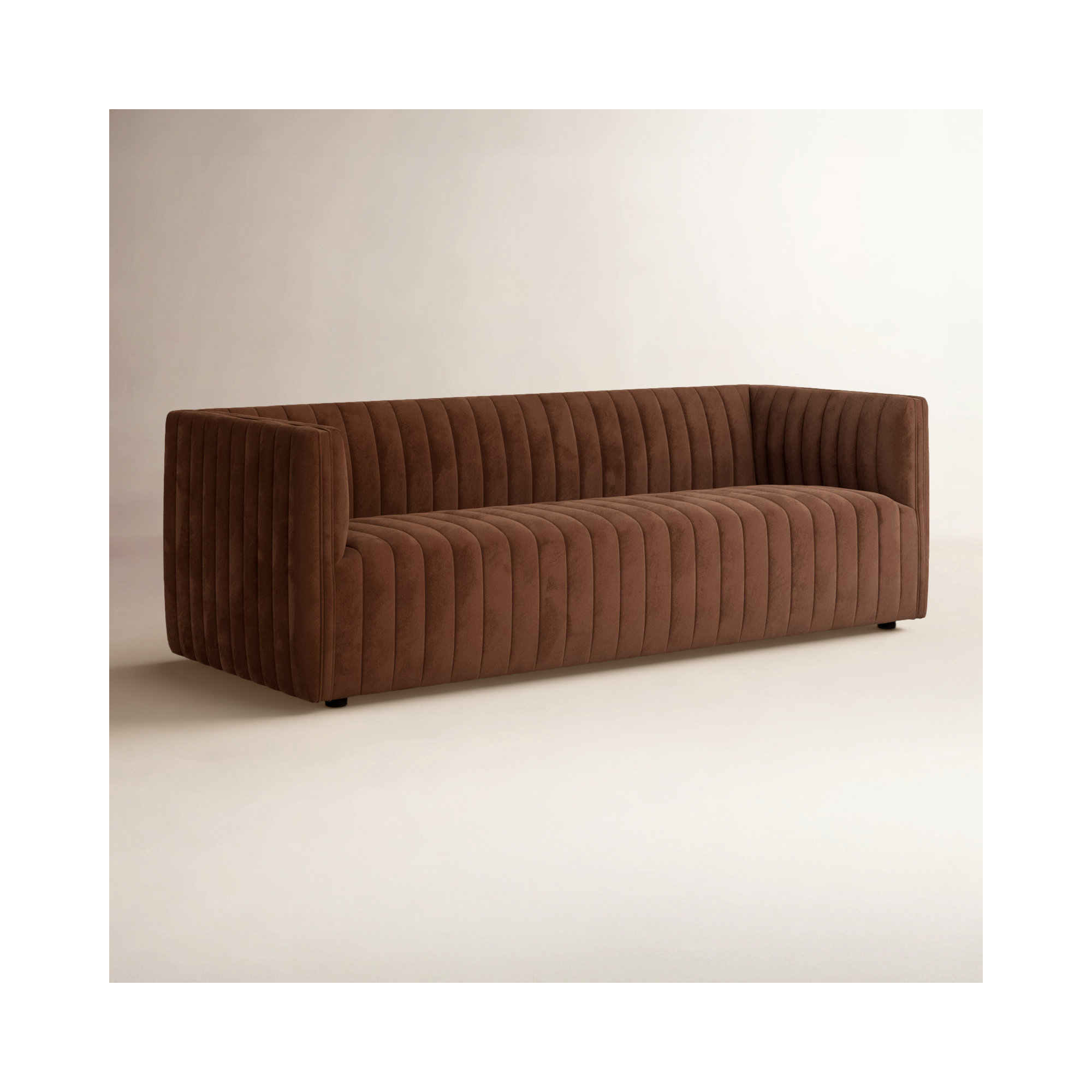 Brandt 97" Tuxedo Arm Sofa, 26.5" H x 88" W x 35" D, Surrey Auburn