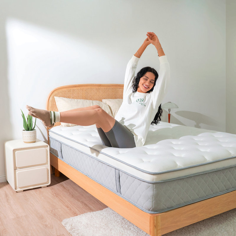 Matelas hybride à ressorts ensachés 12 pouces, 12", Grand lit