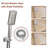 Herathena 4-Function Wall Mounted Luxury Shower System with 6 Body Jets-81076491
