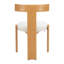 Chaise d'appoint à dossier ouvert en oléfine beige et naturelle-1579763241