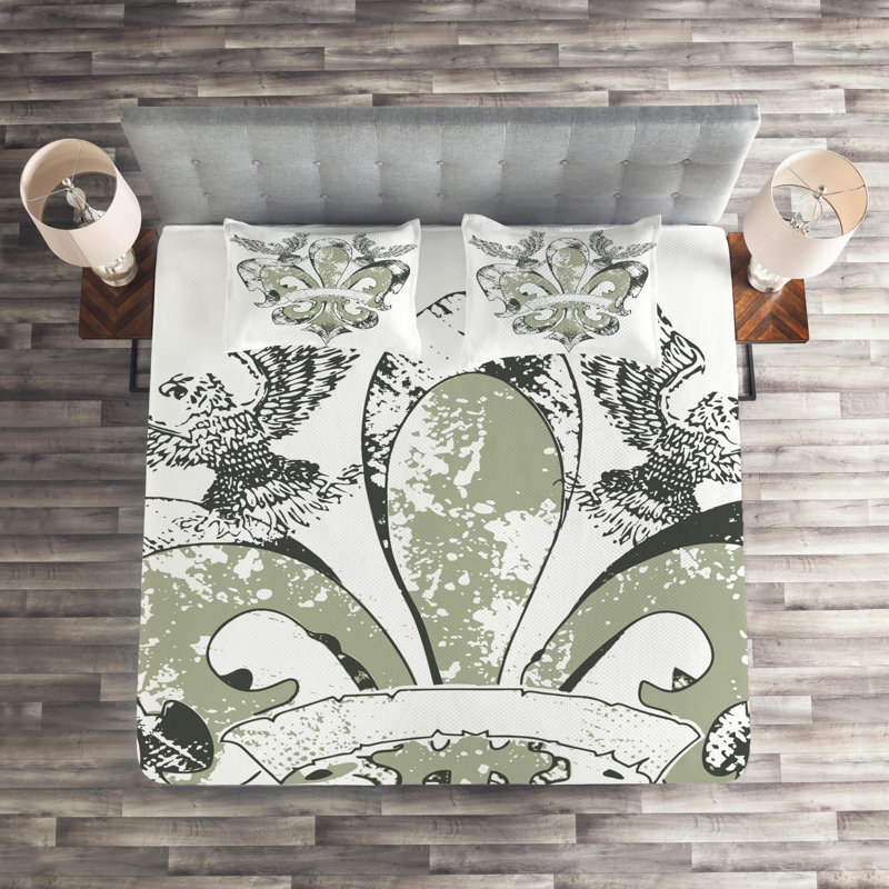 Eclectic Polyester Coverlet, King Bedspread + 2 Shams