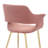 Ylva Dining Chairs with Arms and Open Back in Velvet with Gold Metal Legs-302494509