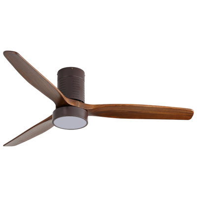 Kemp 52" W LED Flush Mount Ceiling Fan