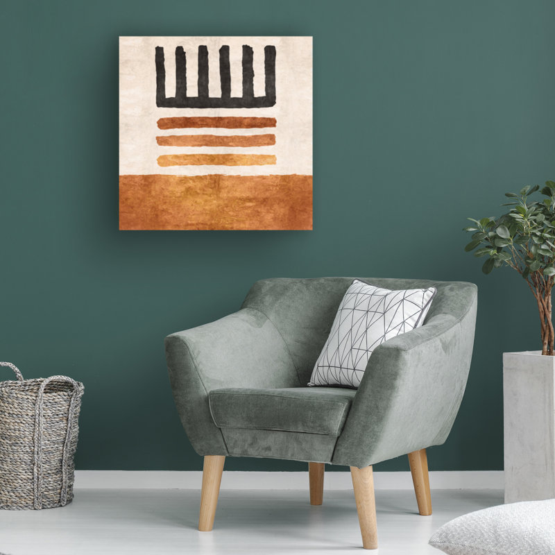 Œuvre d'art sur toile, cylindrique, emel, tunaboylu, géométrique, kilim turun, H 18 po x l 18 po