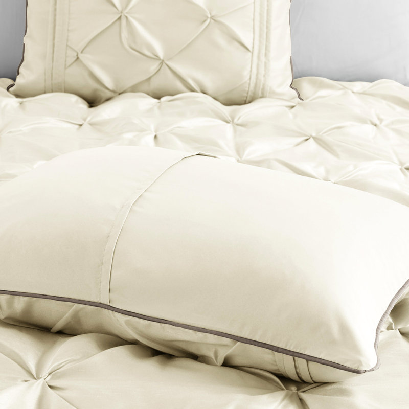 Édredon grand 7 pièces - édredon délicat, taies décoratives, coussins, jupe de lit inclus
