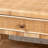 Bhagipuri Modern Bohemian Mahogany Wood and Natural Rattan 1-Drawer Console Table