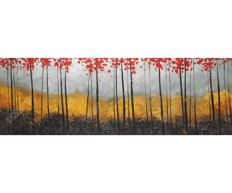 Toile grise pour chambre à coucher - Paysage abstrait