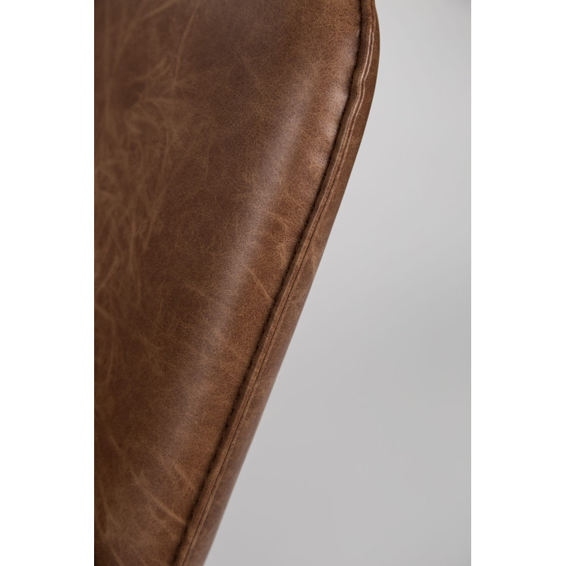 Bon Lounge Chair, Brown Faux Leather